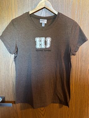 Hunter Jumper 'HJ' Logo Brown Graphic Tee